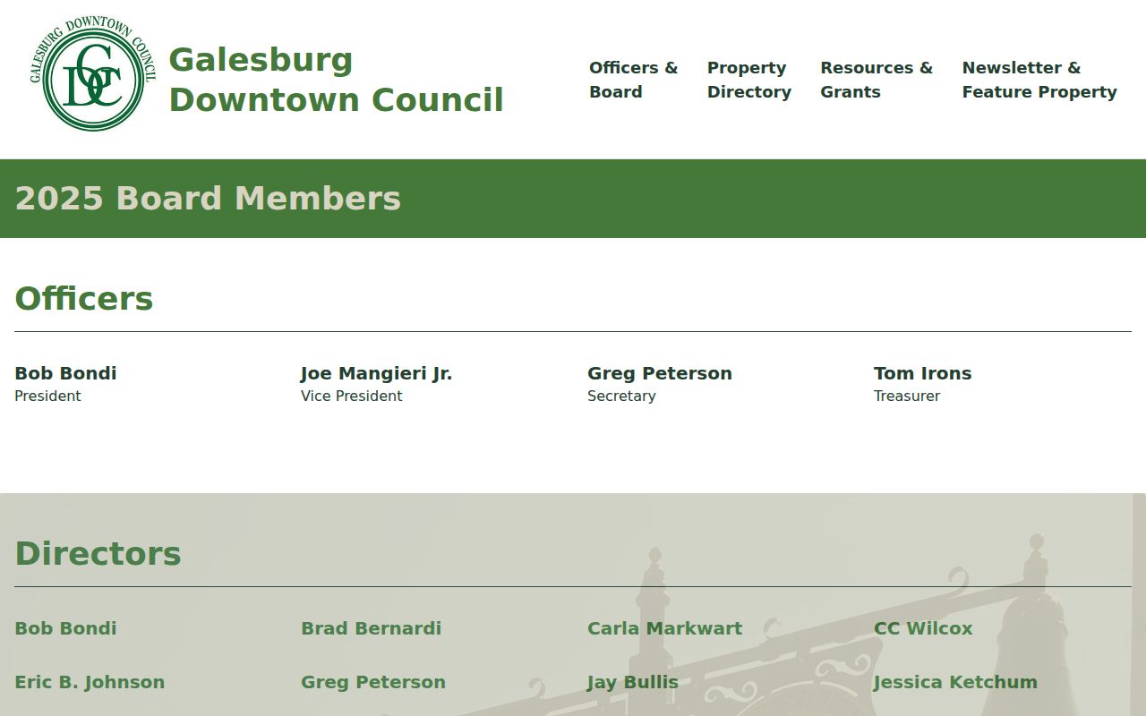 Galesburg neighbors research through the Downtown Council